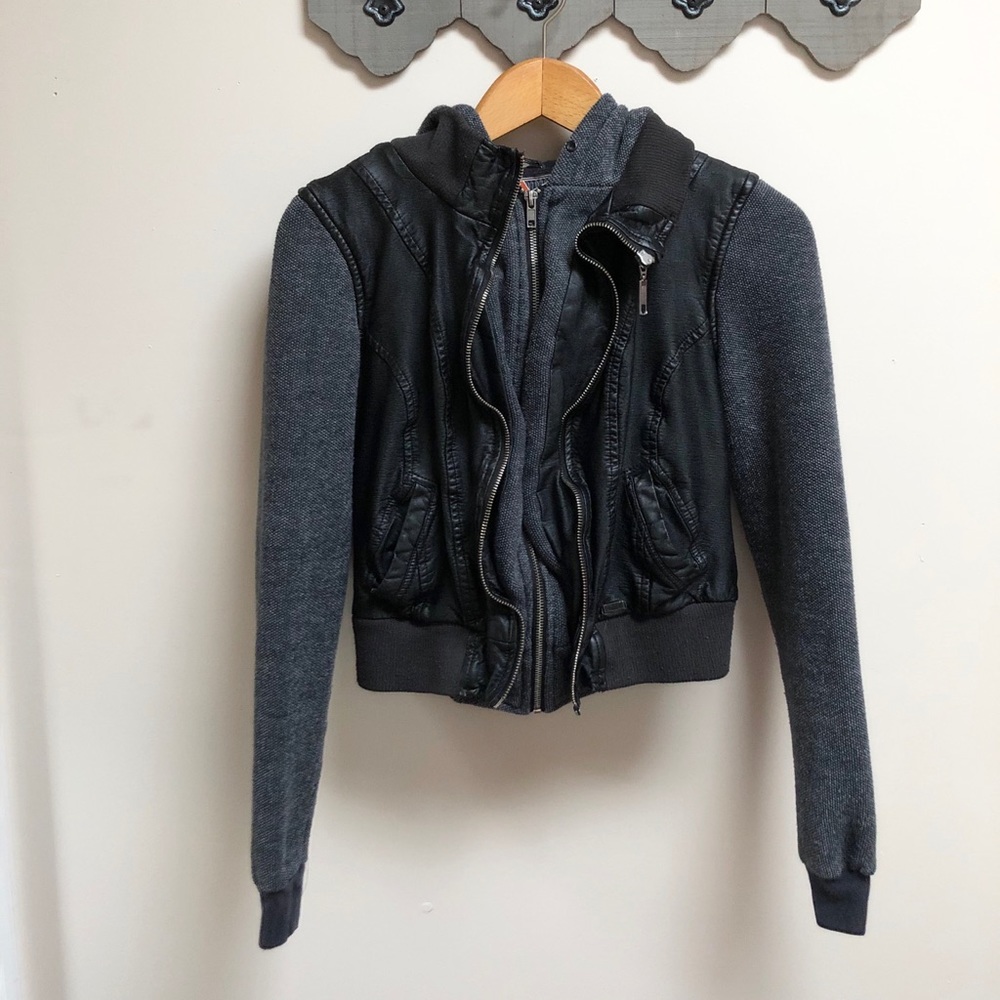 🔥LEATHER/SWEATER JACKET🔥